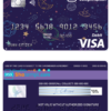 editable template, # creative space universal multipurpose bank visa credit card template in PSD format, fully editable