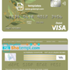 editable template, Belgium Crelan bank visa card debit card template in PSD format, fully editable