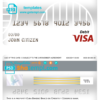 editable template, Cuba Bandec Banco de Credito y Comercio bank visa card debit card template in PSD format, fully editable
