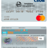 editable template, Czech Republic Československá Obchodní bank mastercard debit card template in PSD format, fully editable