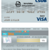 editable template, Czech Republic Československá Obchodní bank visa card debit card template in PSD format, fully editable