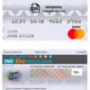 editable template, Denmark Nykredit bank mastercard debit card template in PSD format, fully editable