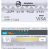 editable template, Denmark Nykredit bank visa card debit card template in PSD format, fully editable