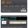 editable template, Dominica CIBC First Caribbean International bank visa card debit card template in PSD format, fully editable