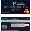 editable template, Benin Ecobank mastercard debit card template in PSD format, fully editable