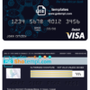 editable template, Benin Ecobank visa card debit card template in PSD format, fully editable