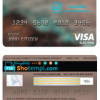 editable template, Equatorial Guinea CCEI Bank visa electron card template in PSD format, fully editable