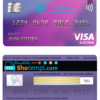 editable template, Estonia Luminor Bank visa electron card template in PSD format, fully editable