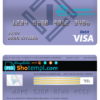 editable template, Bulgaria Fibank bank visa card debit card template in PSD format, fully editable