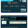 editable template, Finland Evli bank visa electron card template in PSD format, fully editable