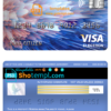 editable template, Finland Nordea bank visa electron card template in PSD format, fully editable