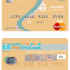 editable template, Botswana First National Bank mastercard debit card template in PSD format, fully editable