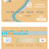 editable template, Botswana First National Bank visa card debit card template in PSD format, fully editable