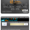 editable template, Georgia Liberty bank visa platinum card template in PSD format, fully editable