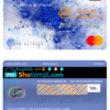 editable template, Georgia TBC bank mastercard template in PSD format, fully editable