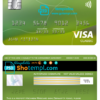 editable template, Germany Aschheim Wirecard bank visa classic card template in PSD format, fully editable