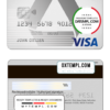 editable template, Germany Commerzbank visa card template in PSD format, fully editable