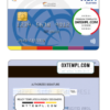 editable template, Germany ProCredit Bank visa business credit card template in PSD format, fully editable