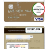 editable template, Germany UniCredit Bank visa credit card template in PSD format, fully editable