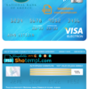 editable template, Greece National bank visa electron card template in PSD format, fully editable