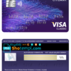 editable template, Hong Kong Citibank visa classic card template in PSD format, fully editable