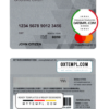 editable template, Hong Kong Global Cash mastercard template in PSD format