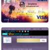 editable template, Hungary K&H bank visa classic card, fully editable template in PSD format