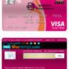 editable template, Hungary MKB bank visa electron card, fully editable template in PSD format