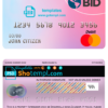 editable template, Ecuador Banco Interamericano de Desarrollo BID bank mastercard debit card template in PSD format, fully editable