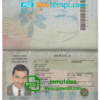 editable template, Jamaica passport template in PSD format, fully editable