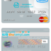 editable template, Bangladesh Janata bank mastercard debit card template in PSD format, fully editable