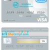 editable template, Bangladesh Janata bank visa card debit card template in PSD format, fully editable