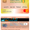 editable template, Egypt National Bank mastercard template in PSD format, fully editable