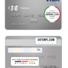editable template, Netherlands ING Bank visa card template in PSD format, fully editable
