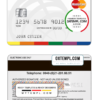editable template, Romania ProCredit Bank mastercard credit card template in PSD format, fully editable
