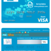 editable template, Australia Rural Bank visa card debit card template in PSD format, fully editable