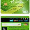 editable template, Russia Sberbank visa credit card template in PSD format, fully editable 1