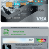editable template, Russia Sberbank visa credit card template in PSD format, fully editable