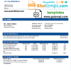 editable template, # blue range universal multipurpose bank statement template in Word format