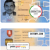 editable template, Slovakia ID template in PSD format, fully editable