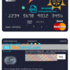 editable template, Bangladesh Sonali Bank mastercard debit card template in PSD format, fully editable
