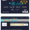 editable template, Bangladesh Sonali Bank visa card debit card template in PSD format, fully editable