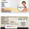 editable template, Angola ID card template in PSD format, with fonts