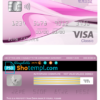 editable template, Iran Zamin bank visa classic card, fully editable template in PSD format