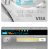 editable template, Israel Bank Hapoalim visa platinum card, fully editable template in PSD format