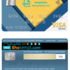 editable template, Israel First International bank visa electron card, fully editable template in PSD format