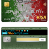 editable template, Italy Cassa Depositi e Prestiti bank visa classic card, fully editable template in PSD format