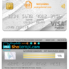 editable template, Italy UBI bank visa platinum card, fully editable template in PSD format