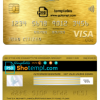 editable template, Jamaica Mortgage bank visa gold card, fully editable template in PSD format