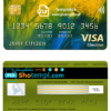 editable template, Jamaica National bank visa electron card, fully editable template in PSD format